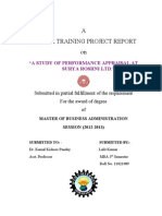 A Summer Training Project Report On: "A Study of Performance Appraisal at Surya Roshni LTD."