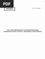 Tata Cara Pemasangan Dan Pengoperasian Komposter Individual Dan Komunal