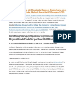 Cara Menghitung Uji Hipotesis Regresi Sederhana Dan Regresi Ganda Pada Skripsi Kuantitatif Dengan SPSS