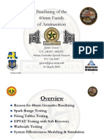 Baselining of The 40 MM Family of Ammunition