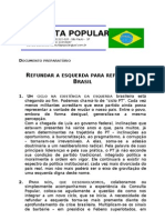 Refundar A Esquerda para Refundar o Brasil