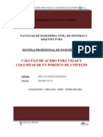 Calculo de Acero para Vigas y Columnas de Un Portico de 3 Niveles Con Sap