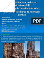 Vigas, Columnas y Nudos en Estructuras S.R. de Marcos de Hormigón Armado