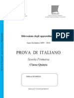 Italiano SNV0910 Classe V Primaria