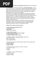 Argumento CRONICAS DE UNA MUERTE ANUNCIADA Gabriel García Marques