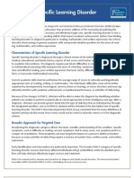 DSM 5 Specific Learning Disorder Fact Sheet