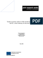 Techno-Economic Analysis of Bio-Alcohol Production in The EU: A Short Summary For Decision-Makers