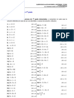 Ficha Ecuaciones 1er Grado