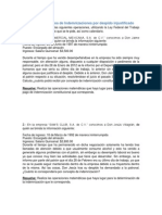 Ejercicios de Cálculos de Indemnizaciones Por Despido Injustificado