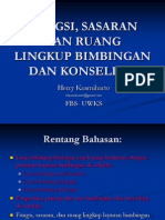 Fungsi BK, Sasaran & Ruang Lingkup