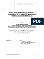 MODELACION HIDROLOGICA ESTOCASTICA Por García Gutiérrez, Francisco Pablo