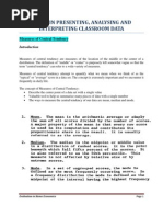 Tools in Presenting, Analysing and Interpreting Classroom Data