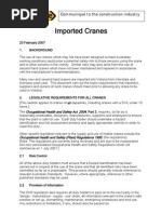 Communique - Imported Cranes Compliance 23 Feb 07