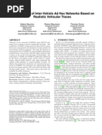 An Evaluation of Inter-Vehicle Ad Hoc Networks Based On Realistic Vehicular Traces