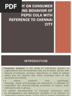 Consumer Buying Behaviour of Pepsi Cola