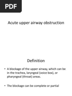 Acute Upper Airway Obstruction (Power Point)