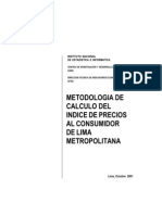 Inei - Calculo de Areas de Terreno Precios