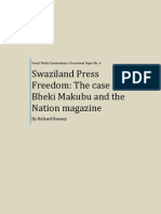 Swaziland Press Freedom The Case of Bheki Makubu and The Nation Magazine - Rooney