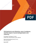 Schizophrenia and Offending: Area of Residence and The Impact of Social Disorganisation and Urbanicity