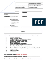 DEE EHU-03!5!1 Health and Safety Committee Meeting Minutes