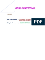 Grid Computing: Name of The Institution