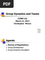 Group Dynamics and Teams - March 12