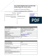 Application Form Undergrad Masters