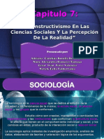 El Constructivismo en Las Ciencias Sociales Y La Percepción de La Realidad