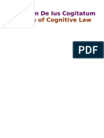 Canons of Cognitive Law Canonum de Ius Cogitatum