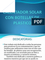 Calentador Solar Con Botellas de Plastico