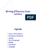 Writing Effective Cover Letters