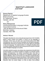 The Roots of Inuktitut Language Bilingual Education.