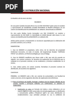 Contrato de Distribución Nacional