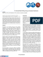 SPE/IADC 91356 Pressure Stability Analysis For Aerated Mud Drilling Using An Analytical Hydraulics Model