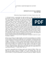 REPRESENTAÇÃO SOCIAL E MIMESIS - Luiz Costa Lima