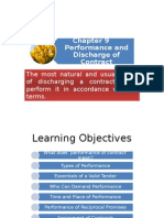 Chapter 9 - Performance and Discharge of Contract