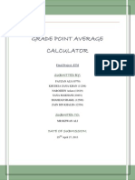 Report + User Manual For CGPA Calculating Software