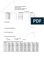 Chapter 10 - NPV, PI, Payback, IRR Practice Worksheet With Answers