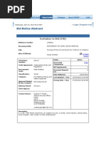 Bid Notice Abstract: Invitation To Bid (ITB)