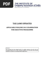 Tax Laws Updates For June 2013 Exams