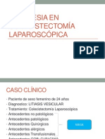 Anestesia en Colecistectomía Laparoscópica