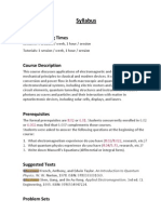 Electromagnetic Energy-From Motors To Lasers-Syllabus