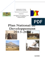 Plan National de Développement 2013-2015, Tchad (Avril 2013)