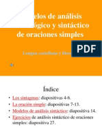 Modelos de Análisis Morfológico y Sintáctico de Oraciones Simples - Pps