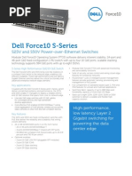 Dell Force10 S-Series 25V 50V Spec Sheet