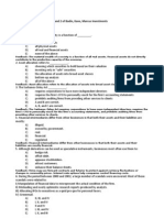 Practice Questions: Chapters 1 and 2 of Bodie, Kane, Marcus Investments Part I: Multiple Choice