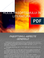 Rolul Pasoptismului in Literatura