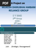 A Project On: M.D.A. Reliance Group