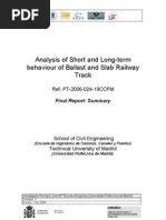 Analysis of Short and Long-Term Behaviour of Ballast and Slab Railway Track