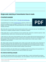 Single-Stub Matching Examples